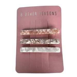 8 Other Reasons Resin Barrette NWT
